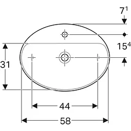 Раковина Geberit VariForm 60 500.773.01.2, Білий - мініатюра 4
