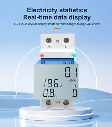 Розумний автоматичний вимикач Tuya Wi-Fi TOMZN TOVA-63T 110/220V 63A Цифрове реле з лічильником білий дисплей (19642) - мініатюра 9