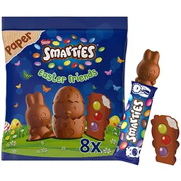 Набір шоколадних фігур Smarties Easter friends з драже 65 г - мініатюра 2