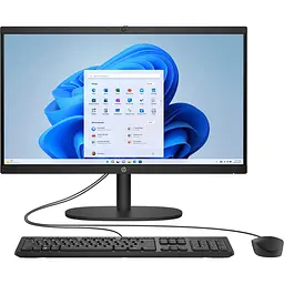 Моноблок 21.5 HP (Hewlett-Packard) 22-dg0001ua AiO i3-N300/8Gb/SSD512Gb/WiFi/Cam/K&M/DOS/Jet Black