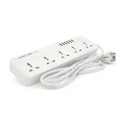 Мережевий фільтр живлення LDNIO SС5614, 5 роз, 6 USB, 2м, White (SС5614)