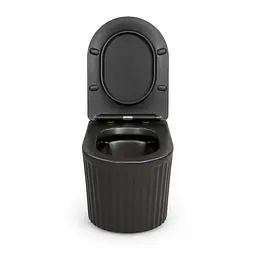 Підвісний безободковий унітаз VBI Torcello Tornado 49x36 см black matt VBI-020801 - мініатюра 5