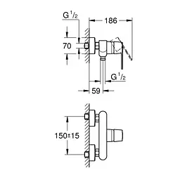 Змішувач для душу Grohe QuickFix Get 32888000, Хром - мініатюра 2