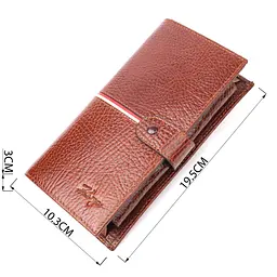 Клатч із натуральної шкіри KARYA 21180 коричневий - мініатюра 3