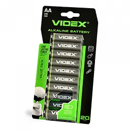 Батарейка VIDEX LR06 (AA) box 20шт (20/80/800) (1897)