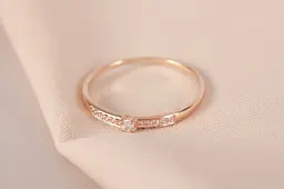 Золоте Каблучка з фіанітами K-0159 - мініатюра 6