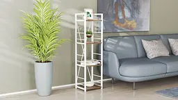 Етажерка 4/34 Ferrum-decor Серії Коннект 120x34x28 білий ДСП Дуб Сонома Труфель 16мм (FRD-104281) - мініатюра 2