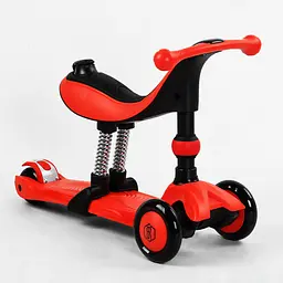 Самокат-велобіг 3 в 1 Best Scooter 32х14х61-75 см Червоний 000231686 - мініатюра 4