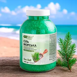 Натуральна морська сіль для ванн з ялицем Bisheffect, 1300 г — розслаблення, очищення й енергія