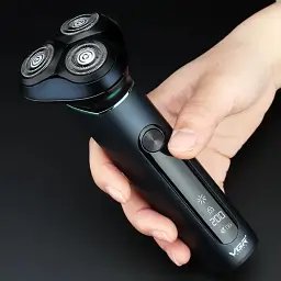 Акумуляторна електробритва водонепроникна, від USB, VGR V-310, Чорна / Бездротова бритва електрична - мініатюра 4