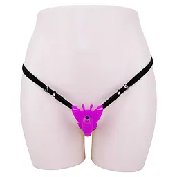 Кліторальний стимулятор Pretty Love Clitoral Massager Butterfly 8.6 см фіолетовий - мініатюра 3