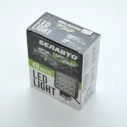 Додаткова LED фара 48W (3W x 16) 10-30V 108x108x58 mm ближній 1 шт. (BOL1803 Flood) - мініатюра 2
