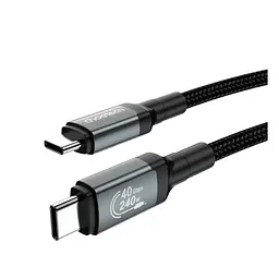Дата кабель USB-C to USB-C 2.0m USB4 Gen 3 240W 8K Choetech (XCC-1042) - мініатюра 2