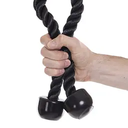 Канат для тяги York Fitness подвійний хват на трицепс з обертовим підвісом, хром - мініатюра 4