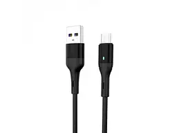 Кабель SkyDolphin S06V LED Smart Power USB - microUSB 1м, Black (USB-000559)