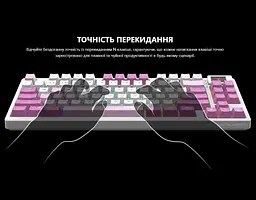 Клавиатура игровая механическая MSI FORGE GK-600 W TKL Wireless, EN/UKR/RU, RGB VIOLET - мініатюра 14