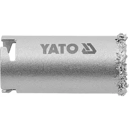 Свердло корончате з вольфраму YATO по бетоні, цеглі, кераміці, силікаті Ø=33мм, l= 65мм (YT-43910)