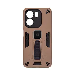 Чехол для OPPO A5X 4G/A5X 5G, Proover, коричневый, с подставкой и магнитом, противоударный, ударопрочный, бронированный, панель-накладка, защита всего корпуса, термополиуретан (TPU) + поликарбонат (PC), ArmorStandart (ARM85756)