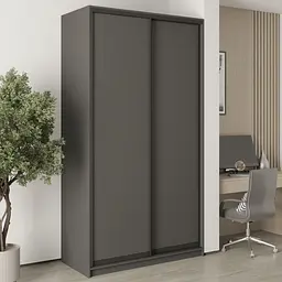 Шафа-купе дводверна MebelStar Стандарт BG 2ДСП 130x45x240 см Антрацит (MBS-9961)