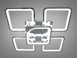 Люстра стельова LED Diasha 8060/4+1HR 115W, 6325 лм, хром, сучасний стиль для вітальні, спальні, коридору - мініатюра 2