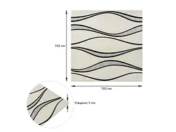 Панель стінова 3D STICKER WALL 700 * 700 * 5мм Білі хвилі (195) SW-00000767 - мініатюра 4