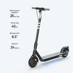 Електросамокат OKAI ES20-NEON Black 9", 300(600)W, 9.8Ah, 40km, 25km\h, 20%, NFC, App, 16kg (ES20-B) - мініатюра 10