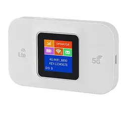 Портативний Wi-Fi модем з екраном Mobile Router PH314-E LCD 2.4G, 4G та 5G LTE роутер White (17962)