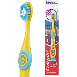 Дитяча зубна щітка Colgate Little Kids Smiles жовта - мініатюра 3