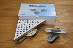 Трап для душа горизонтальний Maxiflow з нержавіючої сталі з гідрозатвором трикутна решітка Хвиля (4063.00360K) - мініатюра 2