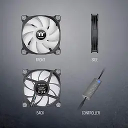 Вентилятор Thermaltake Pure Duo 14 ARGB Sync Radiator Fan 2-Fan Pack Black (CL-F116-PL14SW-A) - мініатюра 5