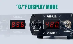 Паяльна станція Yihua 948DB+ II Точне регулювання температури / з жалом T12 / 200-480°C / 3 канали пам'яті / 75 Вт (19453) - мініатюра 12
