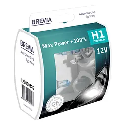 Галогенова лампа Brevia H1 12V 55W P14.5s Max Power+100% S2(12010MPS)