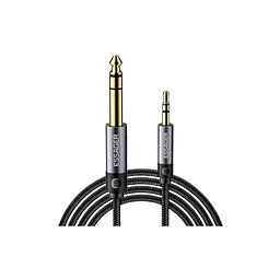 Кабель мультимедійний Essager 3.5 mm M - 6.35 mm M чорний 1.2 м (EYPMM-XL0G-P)