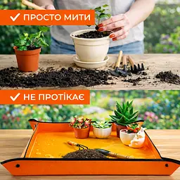 Килимок для роботи з рослинами водонепроникний двосторонній 100×100 см - мініатюра 2