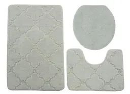 Комплект килимків для ванної та туалету KONTRAST MALTA light gray - мініатюра 1