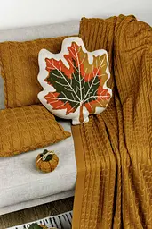Плед Happy Fall Kosa 130х170 см Охра (029758) - мініатюра 5