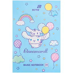 Нотний зошит А4 20арк. Cinnamoroll №CR26-404/Kite/ - мініатюра 1