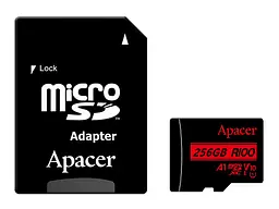 Карта пам'яті Apacer microSDHC Class 10 UHS-I V10 + SD adapter 256 GB (AP256GMCSX10UB-R)