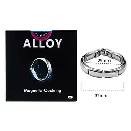 Магнітне кільце для ерекції з легкого сплаву Alloy Металік K000780 - мініатюра 3