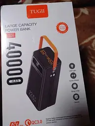 Повербанк WUW-TUGII Y104 Powerbank портативний акумулятор швидка зарядка 40 000 mAh LED-індикація Чорний - мініатюра 7