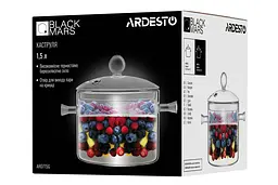 ARDESTO Каструля з кришкою Ardesto Black Mars 1.5л, боросилікатне скло - мініатюра 5
