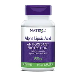 Альфа-ліпоєва кислота Natrol Alpha Lipoic Acid 300 mg, 50 капсул для підтримки рівеня цукру в крові