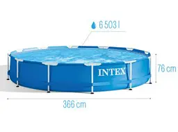 Каркасний басейн Intex з насосом і фільтром 366x76 Garden Frame 28212 - мініатюра 5