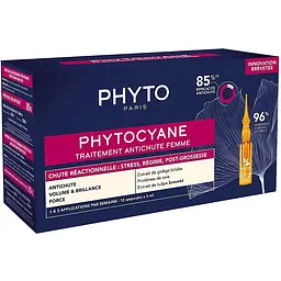 Набір Phyto Phytocyane: шампунь Invigorating Shampoo 100 мл + засіб проти випадіння волосся Treatment 12 шт. х 5 мл - мініатюра 3