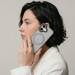 Чехол для Apple iPhone 16 Plus, Uniq MagCase, серый, противоударный, панель-накладка с MagSafe, ударопрочный TPU+PC, с магнитом MagSafe, поддержка полноценной беспроводной зарядки, ArmorStandart (ARM79501) - мініатюра 5