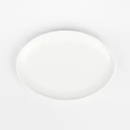 Тарілка МВМ My Home Промінь 30.2x21.5 см овальна біла (KP-110 M WHITE) - мініатюра 2