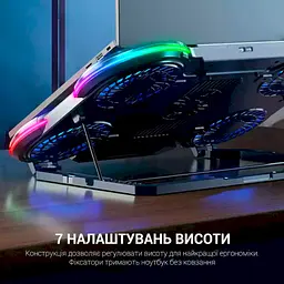 Охолоджувальна підставка для ноутбука GamePro Black (CP770) - мініатюра 4