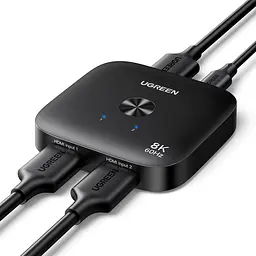 Перемикач HDMI 2.1 UGREEN AW700 комутатор 2 входи 1 вихід 8K 60 Гц 4K 240 Гц 4K 120 Гц 2K 240 Гц 1080p 360 Гц 1080p 240 Гц чорний (65877)