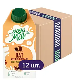 Упаковка вівсяного напою Vega Milk з шоколадом 6 л (500 мл х 12 шт.)