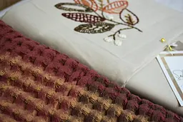 Літня постільна білизна з покривалом-піке Floransa Ekru Saheser pbe0051390 - мініатюра 2